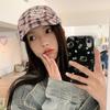 Beret Reverse Fashionable Hat For Women In Pink Plaid Perfect For Casual Outings