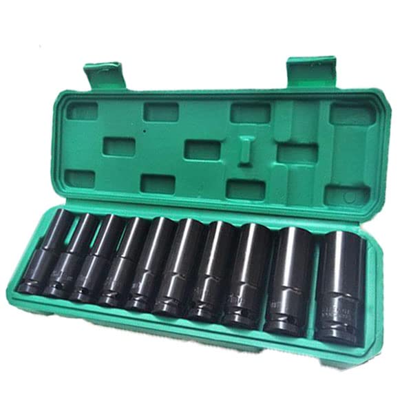 

Набор из 10 глубоких шестигранных дюймовых головок для ударного гайковерта 24мм 21мм 19мм 17мм 15мм 14мм 13мм 12мм 10мм 8мм [RioSole] 1/2 12.7мм