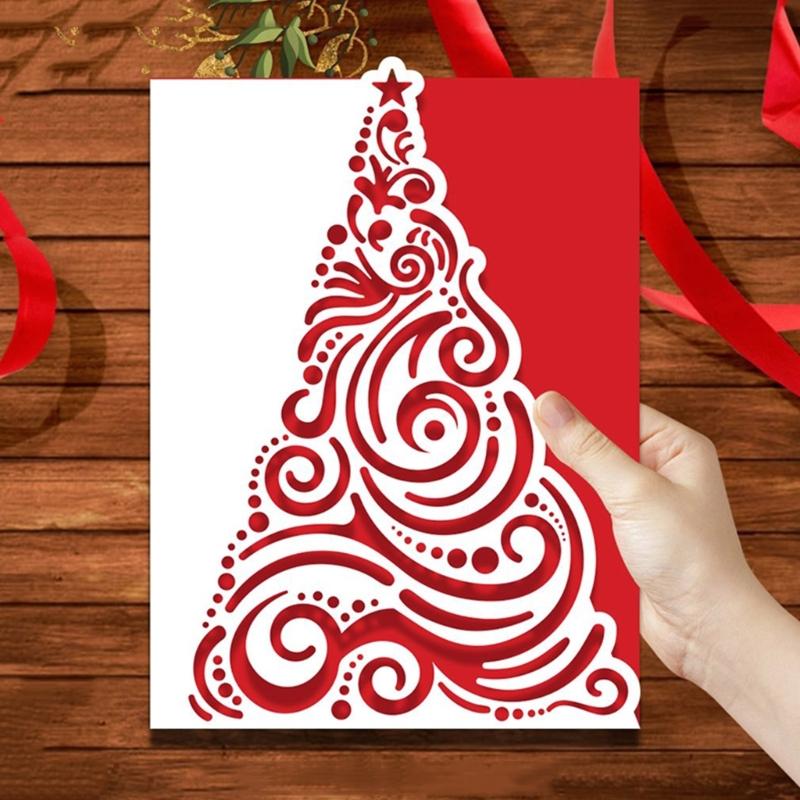Christmas Tree Embossing Die Cuts Christmas Theme Cutting Dies for Christmas Card Making Scrapbooking DIY Album Craft