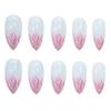 24pcs/set Reusable Flame Fake Nails Acrylic Coffin Ballerina Blue Pink Purple Silver Fire Full Cover False Nails Nail Tips Nail Art Tools