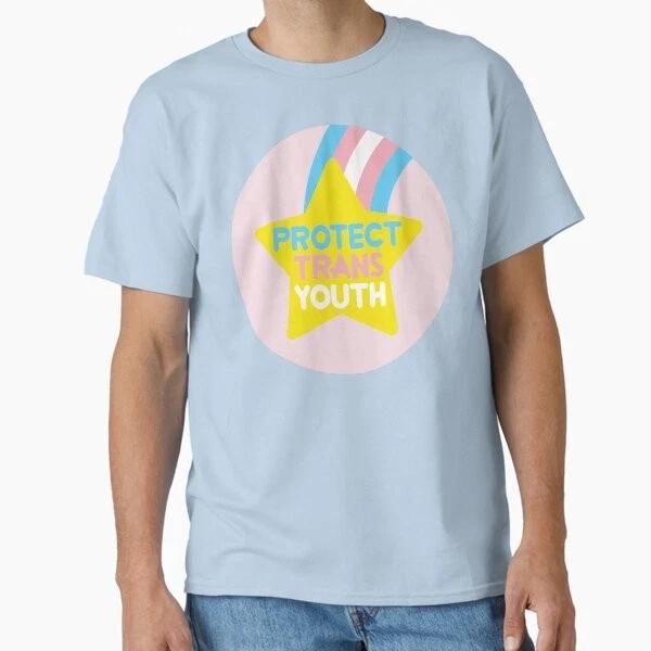Protect Trans Youth Classic TShirt Made In UsaAus TShirt S2xl S