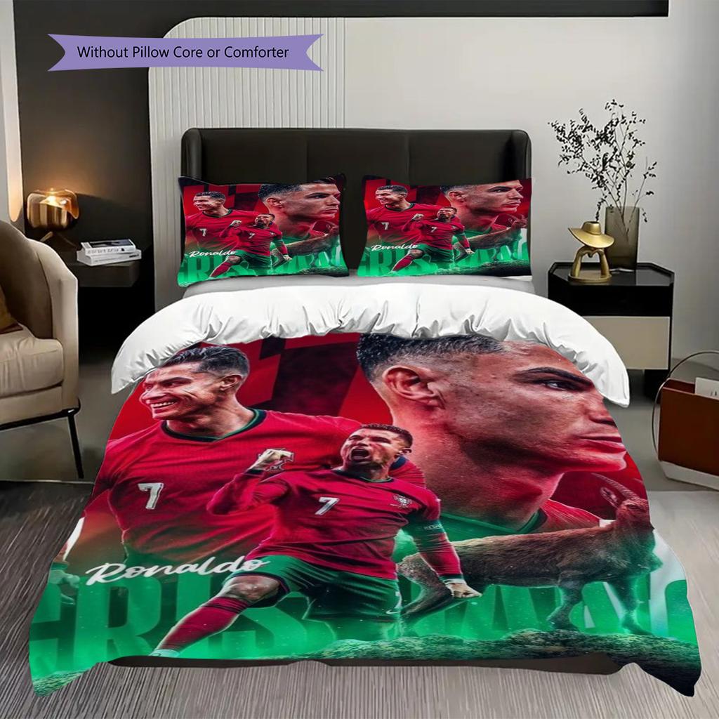 Biancheria da letto Legacy di Ronaldo (1 * copripiumino + 2 * federa, senza nucleo) Set biancheria da letto piatto 2D Copripiumino e federa Morbido e confortevole