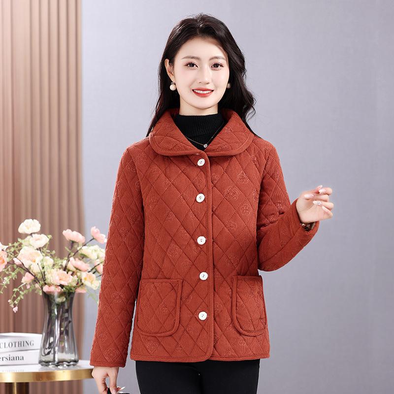 Autumn and Winter Fashi Women's Simple Plush Thickened Warm Loose Cott-padded Jacket Versatile Jacket