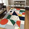 VIKAMA Abstract Geometric Crystal Flocking Bedside Carpets for Living Room Sofa Doormat Tables Mat Kitchen Non-slip Floor Rug
