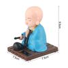 Solar Little Monk Creative Home Car Ornaments Dashboard Decoration Toys Chinese Style Buddhism Lucky Ornament Accessories ABS