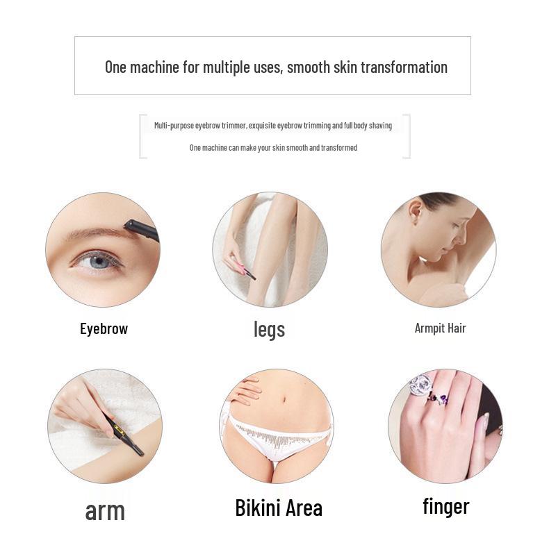 Electric Eyebrow Trimmer - Beginner-Friendly, Anti-Scratch Shaver for Hair Removal and Shaping