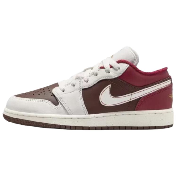 Jordan Air Jordan 1 Heaven's Perfect Match Low Top Vintage Basketball Shoes Unisex Burgundy IR7600-211(Team1841-SBOX)