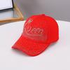 New point diamond QUEEN letter baseball cap European and American fashion diamond-encrusted curved brim cap spot batch