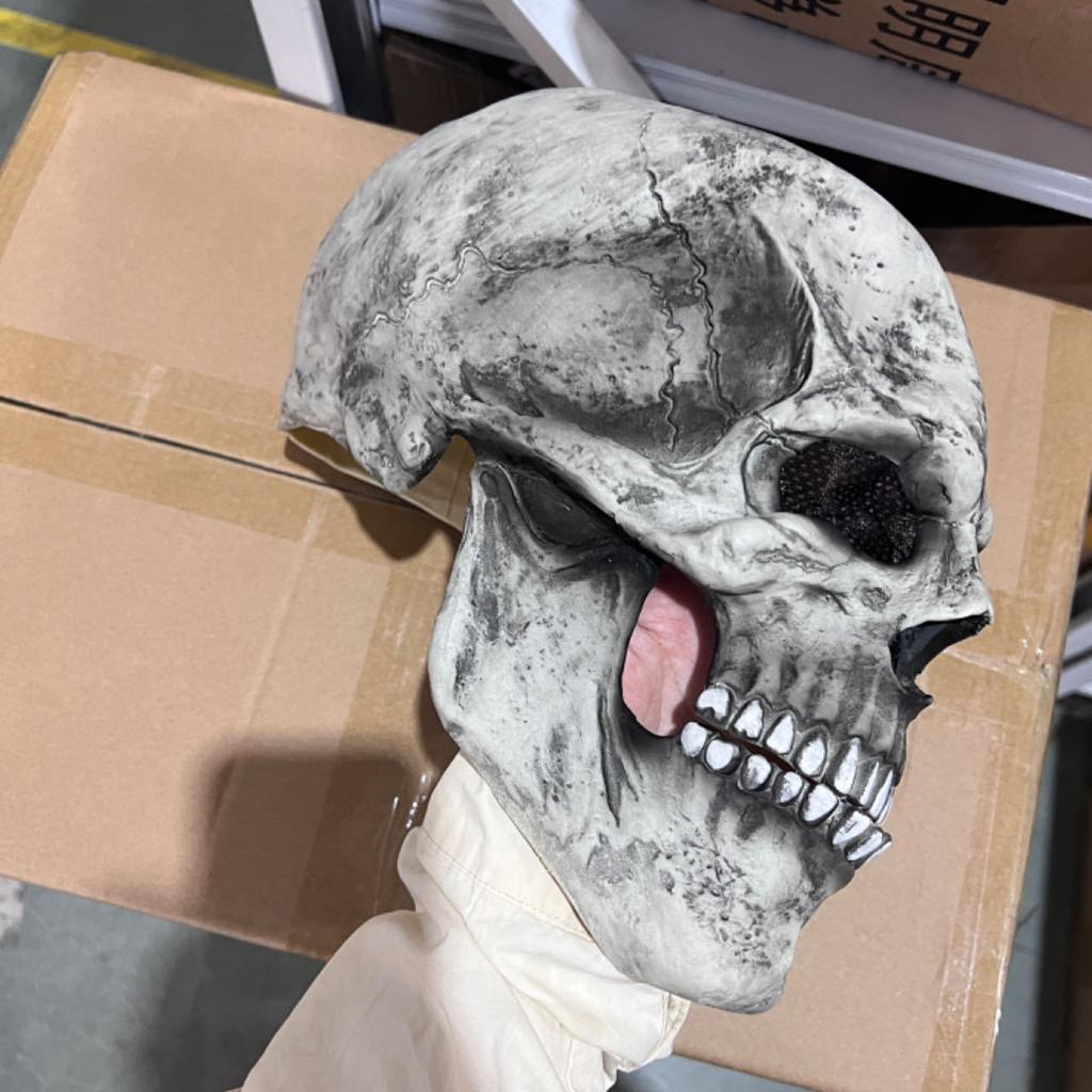 Full Head Skull Mask Carnival Adults Realistc Anonymous Halloween Moveable Mouth Jaw Anime Horror Helmet Skeleton Headgear Masks