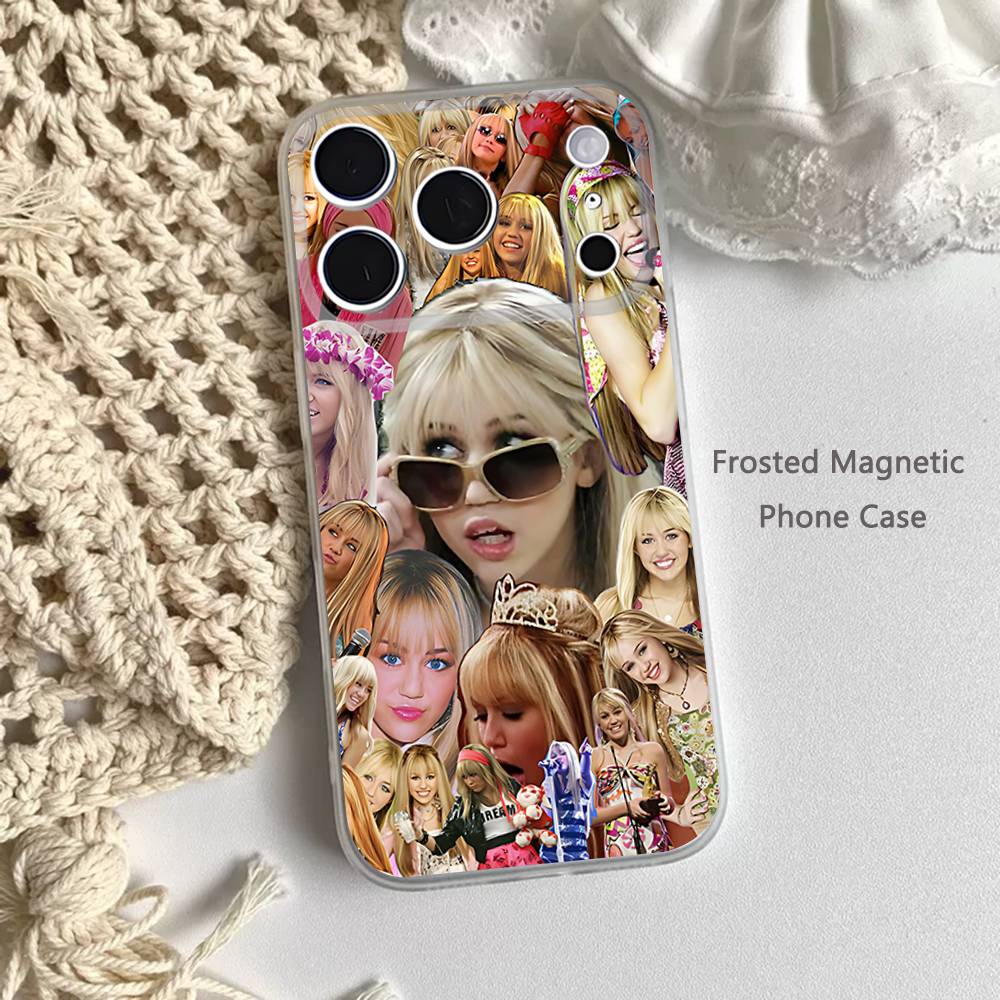 FUNNY H-HannahS M-Montana Frosted Clear Magnetic Case for iPhone 17,16,15,14,13,12,11 Pro,Max,Plus,Mini,Air,E iPhone15plus