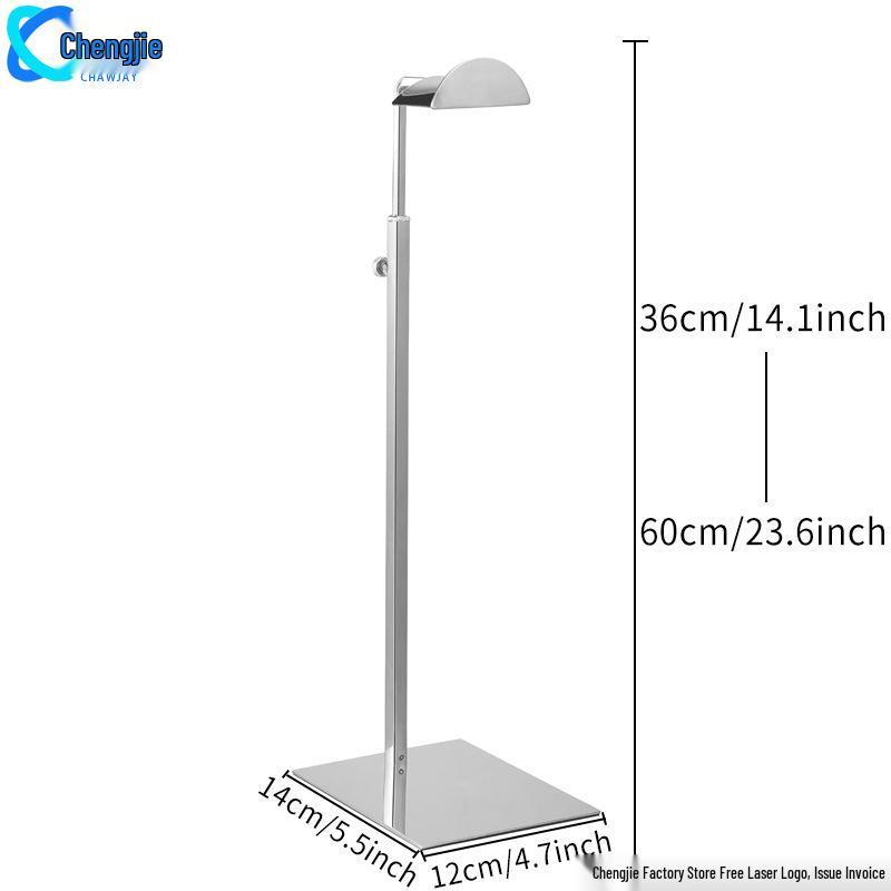 Adjustable Stainless Steel Floor-Standing Bag Display Stand for Women's Bags