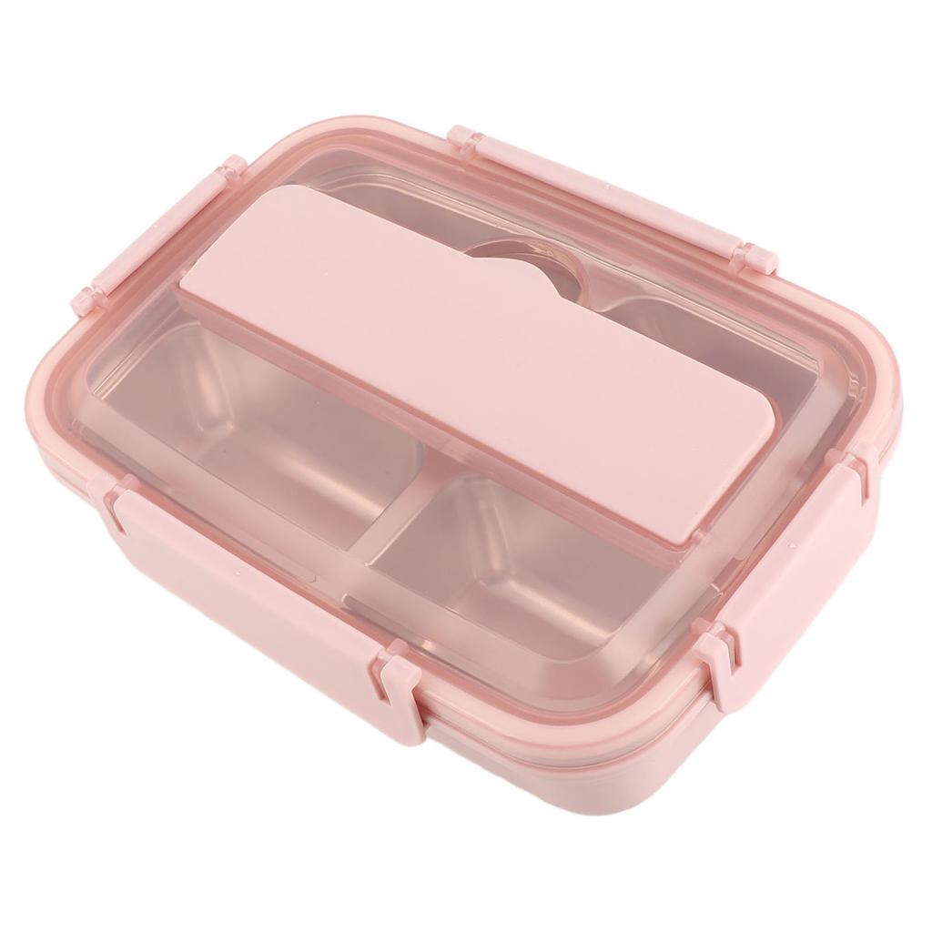Lunch Box 4 Compartments Design 304 Stainless Steel Matching Tableware Portable Lunch Containers