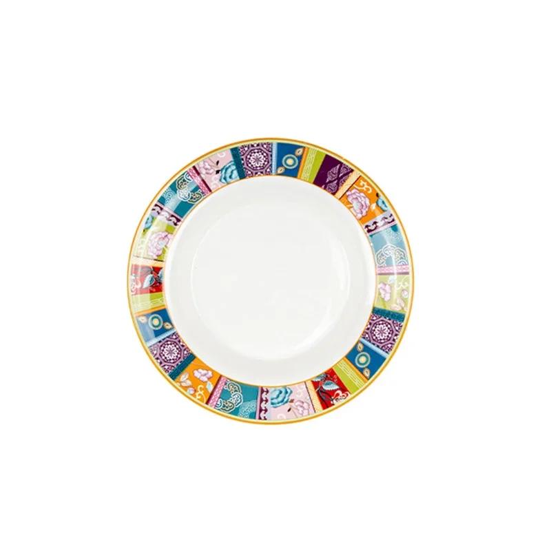 Kreative Keramikplatte im modernen Stil, Retro-Restaurant, exquisite Steak-Flachplatten, köstliche Gerichte, Ramen-Schüsseln, Haushaltsgeschirr