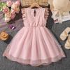 Girl Short Sleeves Dress Children Kid Casual Summer Beach Sundress Princess Dresses Clothes