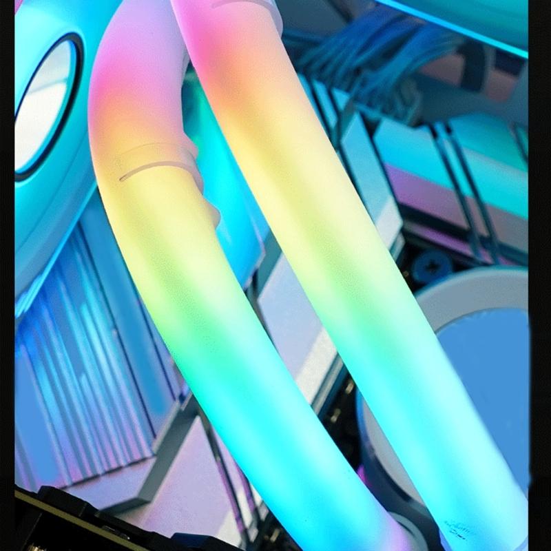 PC Water Cooled Radiators Tube Soft Tube ARGB Vest For CPU/GPU Water Coolers Tubing 5V3Pin ARGB Flexible Lighting Hose