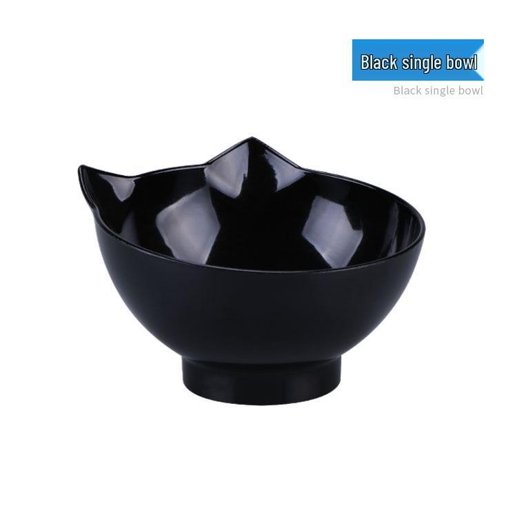 Ergonomic Elevated Pet Bowl with Inclined Transparent Cat Head Design