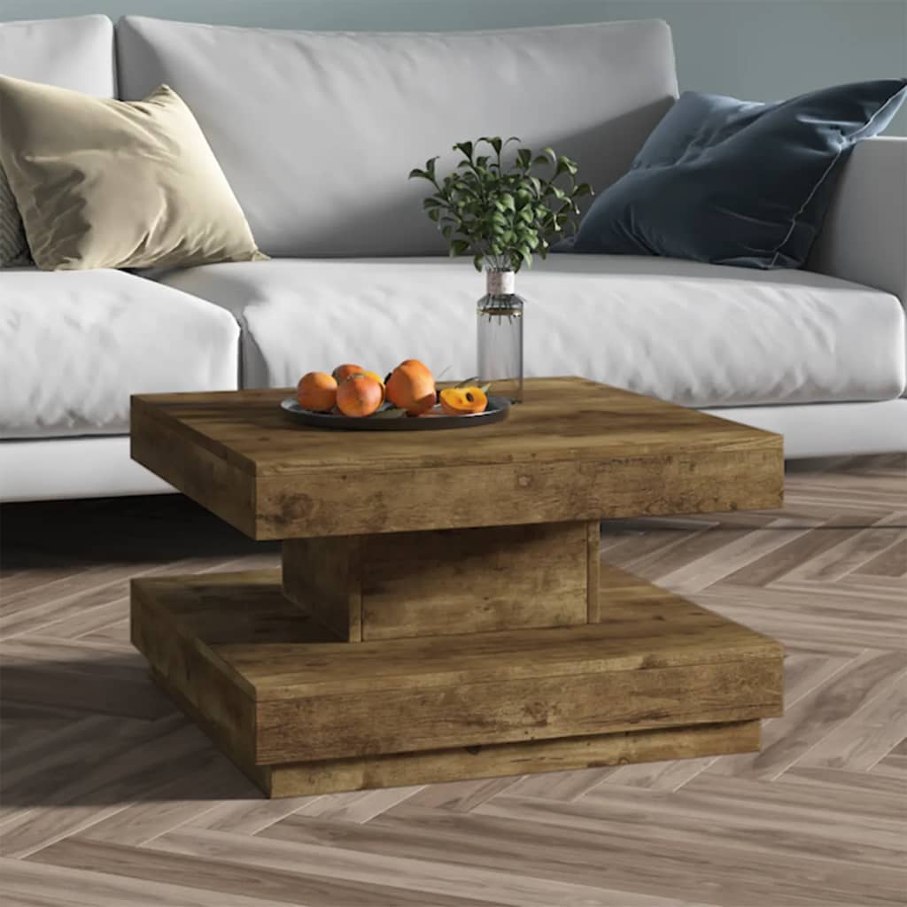 Coffee Table Dark Brown 60x60x35 Cm MDF