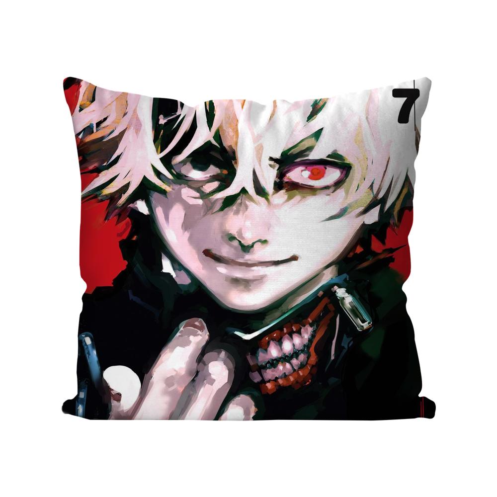 Bilibili Tokyo Ghoul Anime Pillow Case Square Pillow Bedroom Sofa Leisure Comfort Cushion Car Living Room Home Decoration 40X40