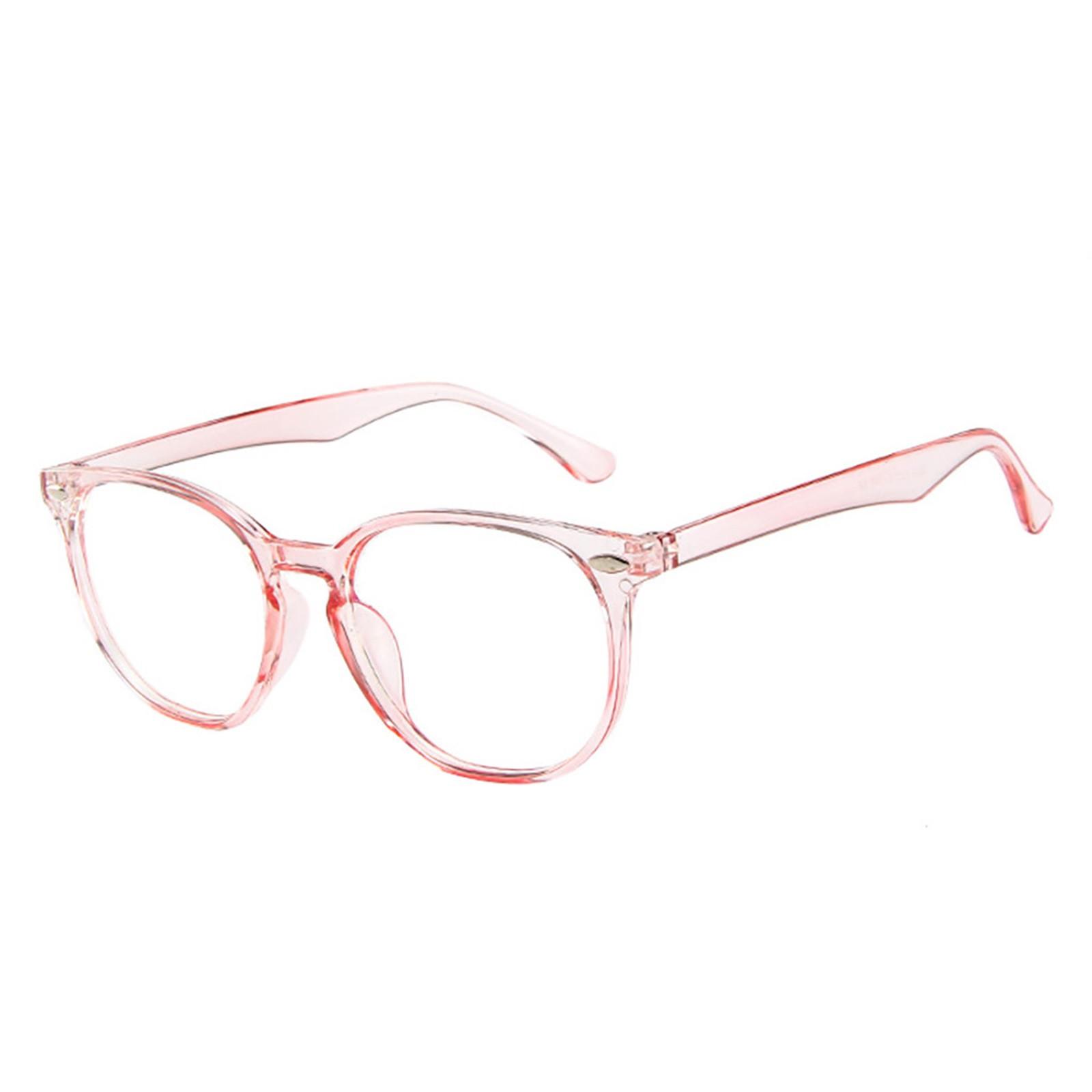 Stylish Pink Transparent Frame Glasses for Women and Men , Lightweight and Comfortable Eyewear for Daily Use One Size розовый