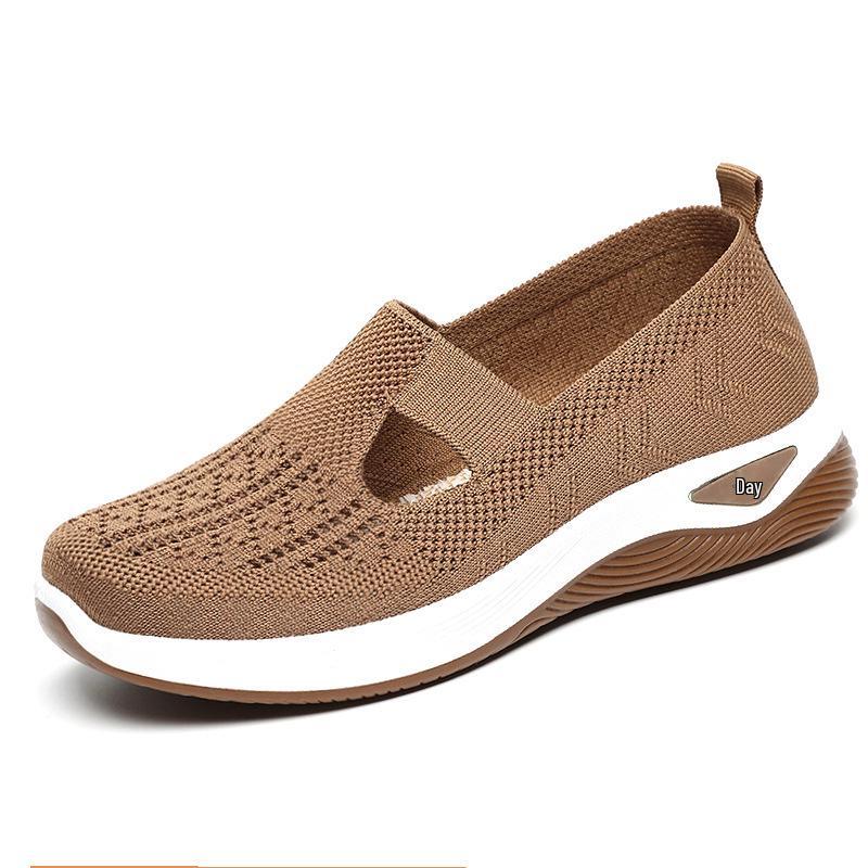 

Women s Plus Size Casual Fly-Knit Cloth Shoes - Soft Sole, Ideal for Middle-Aged & Elderly 38