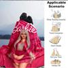 1pc Barbie Fashion Blanket Polyester Fiber, All Season Comfort for Sofa, Bed, Office, Car, Camping Ideal Home Decor & Gift, Office Comfort