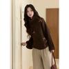 Women's French Retro Plaid Bowknot Sweater with Detachable Collar