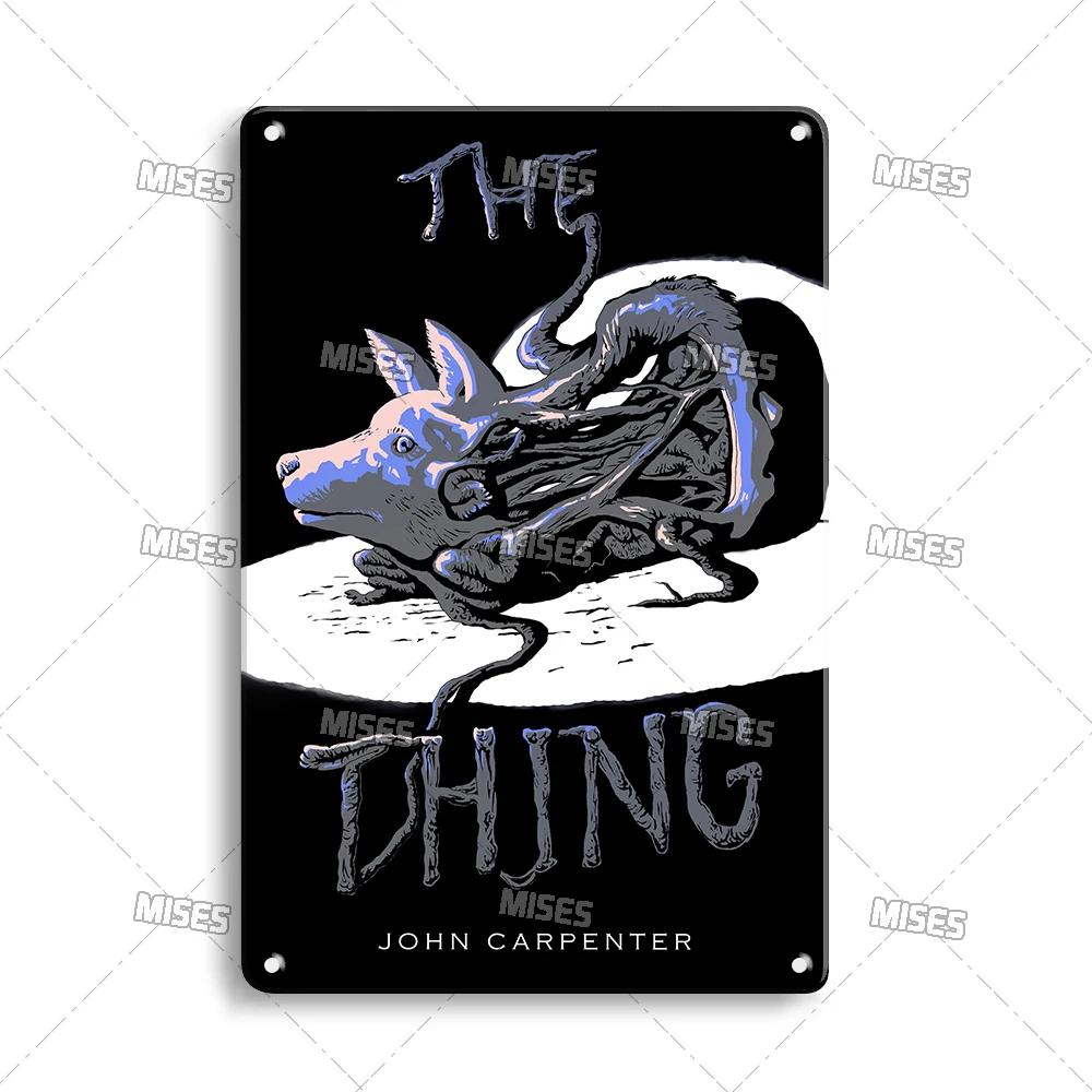 MISES Movie The Thing Metal Plaque Industrial Decor Metal Sign Vintage Metal Tin Sign Bar Home Metal Poster Old Decorative Plate
