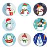50-500pcs Round Merry Christmas Thank You Stickers 8 Designs Seal Labels for Envelope Cards Gift Package Scrapbooking Decor