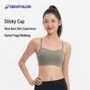 Decathlon Women's Soft Cup Low-Impact Cross-Back Yoga Sports Bra