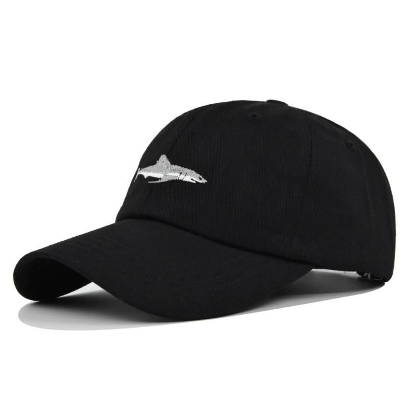 Stitched Shark Embroidery Baseball Cap for Women Men Curved Strapback Snapback Cap Dad Hat Summer Fish Sun Hip Hop Hat Cap