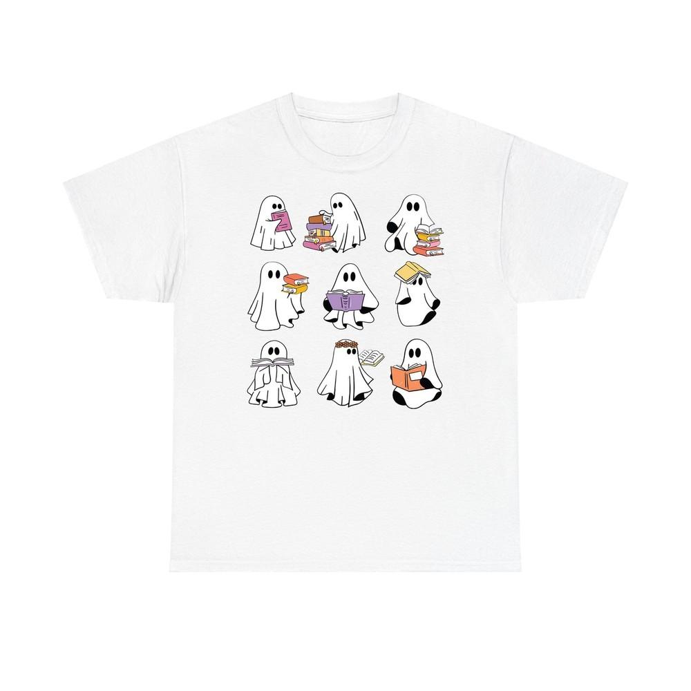 Ghost Reading Book T Shirt Dream Reader Haunting Tales Unisex Tee Top