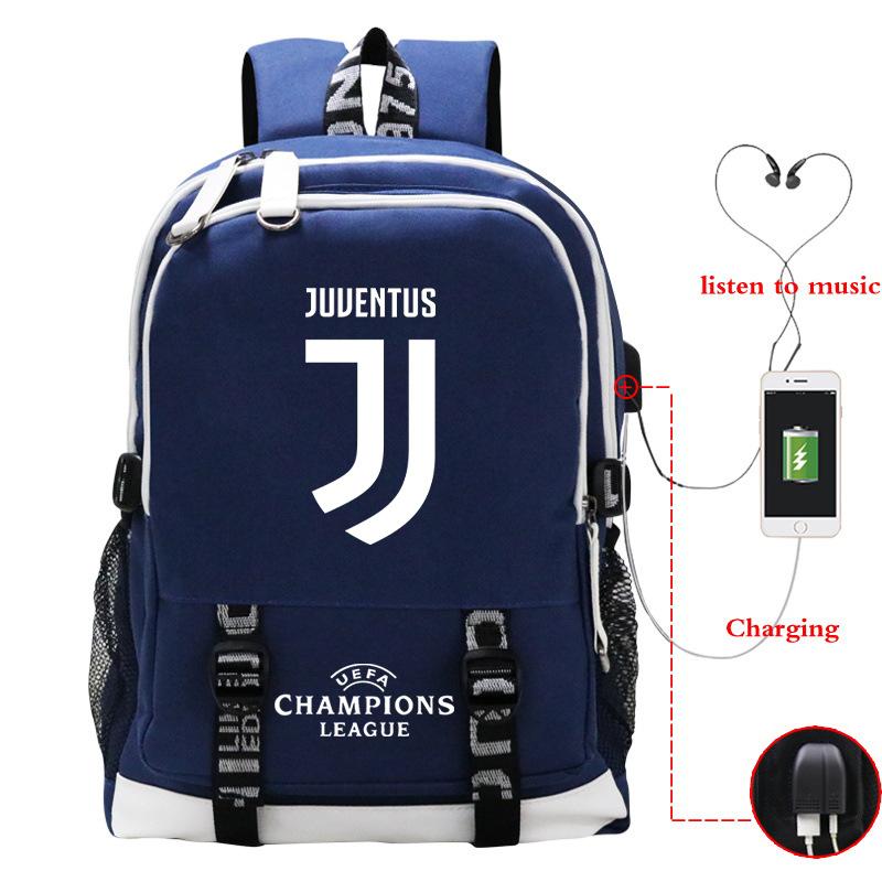 Football Player C Luo'S Peripheral Printed Primary And Secondary School Students Backpack Large-Capacity Leisure Travel Bag