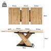 Telescopic Dining Table Heavy Duty Kitchen Table 60Kg Max Bearing Minimalist Style Pull Out Extendable Table for Dining Room
