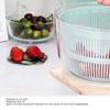 5L Manual Vegetable Washer Spinner, Large Lettuce Dryer, Mixer for Vegetables, Herbs, Berries, and Fruits, with Non-Slip Base