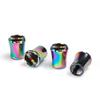 cxjvah1 Colorful Car Wheel Valve Caps Air Covers for Mitsubishi Ralliart Lancer ASX Colt Pajero Outlander Eclipse Delica EVO Colt