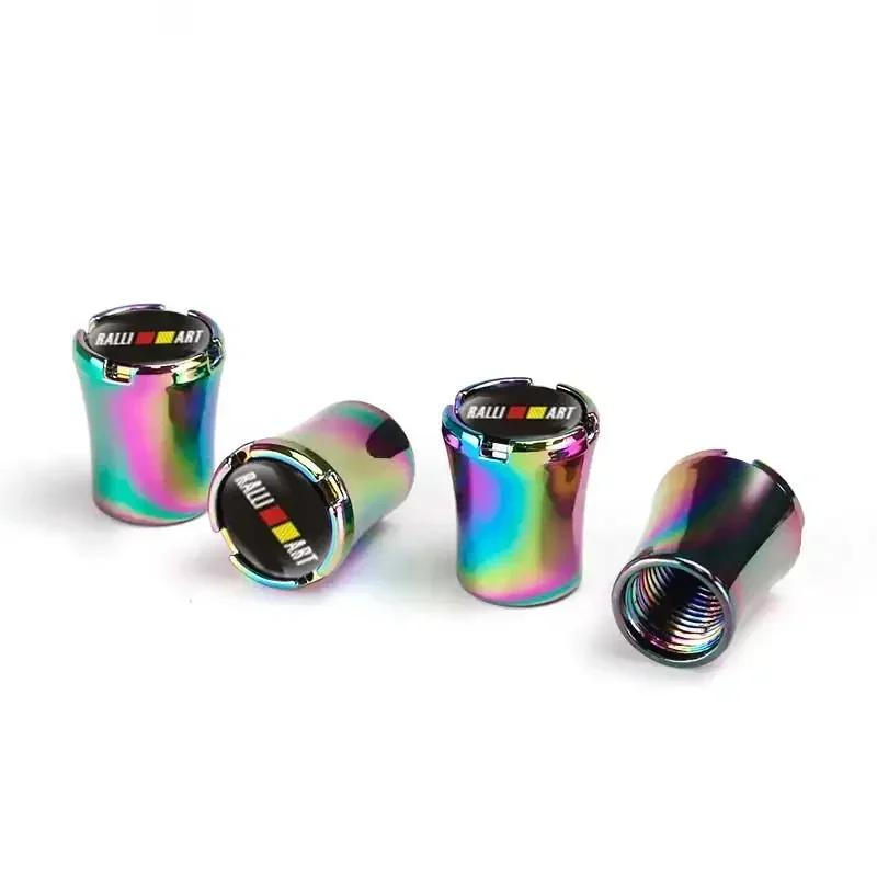 cxjvah1 Colorful Car Wheel Valve Caps Air Covers for Mitsubishi Ralliart Lancer ASX Colt Pajero Outlander Eclipse Delica EVO Colt