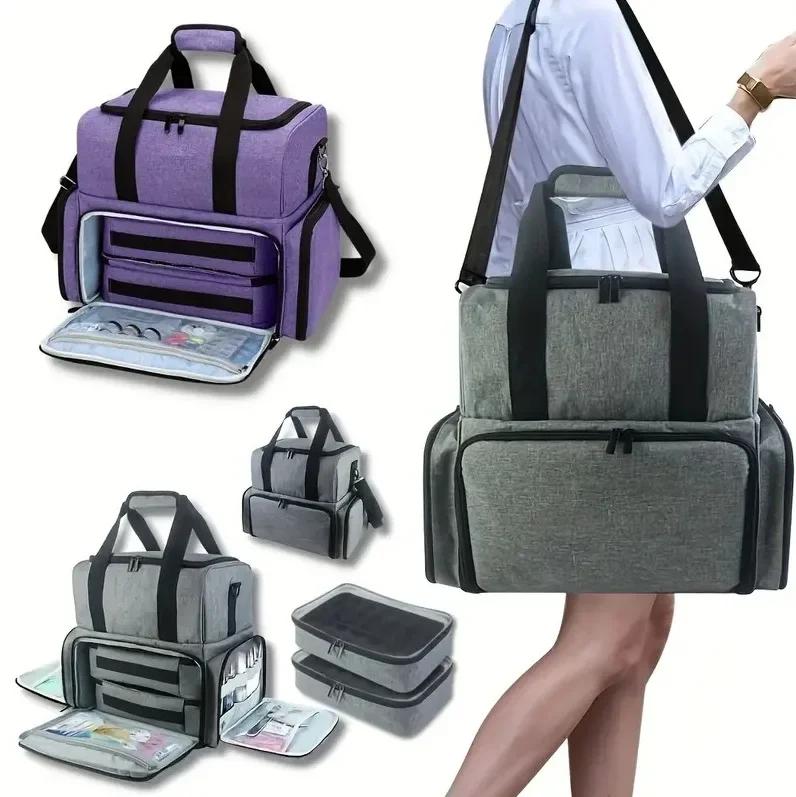 70 Butelek Organizer na Lakiery do Paznokci Torba Kosmetyczka Organizer Etui do Przechowywania Podróżna do Przenoszenia na Akcesoria do Nail Artu Uchwyty Torby