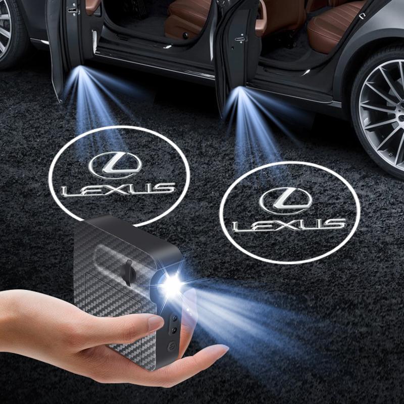 Car Emblem Wireless Courtesy Lamp Auto Door Welcome Light LED Projector For Lexus ES
