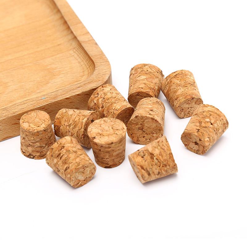 100Pcs Tapered Natural Cork Bottle Stoppers Wine Corks Crafts 18*15*20Mm