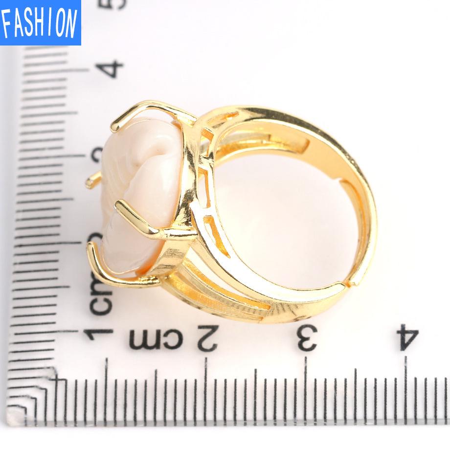 Inel de carapace naturala de aur si argint Inel de deschidere simplu creativ