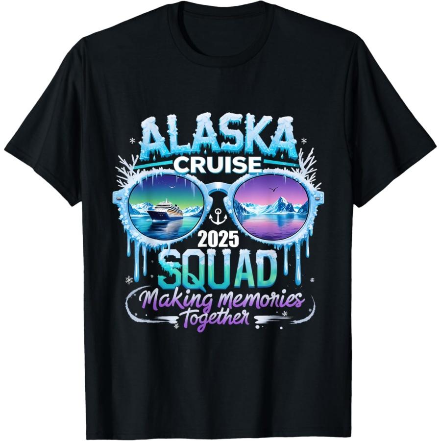 Alaska Cruise Squad 2025 Vacation Ice Theme Gift T-Shirt(1) XXXXXL чёрный