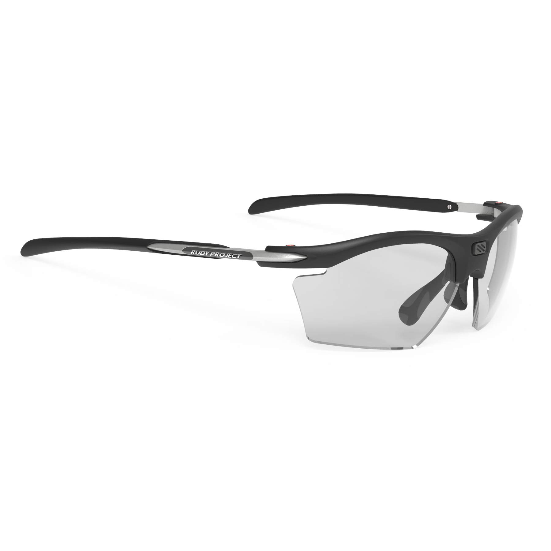 Rudy Project RYDON SLIM Sports Sunglasses for Road Baseball Matte Black Frame Impact X2 Photochromic Black Lens Cycling, Marathon, Jogging, Triathlon,