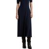 Polo Ralph Lauren Ribbed Embroidered Midi Short Sleeve Dress Women Dresses Navy-Blue 200957638-001