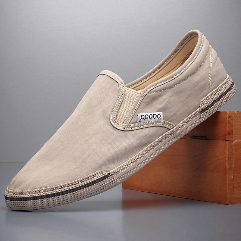 Новые парусиновые туфли повседневные мужские модные низкие туфли без застежек теннисные — фото 3