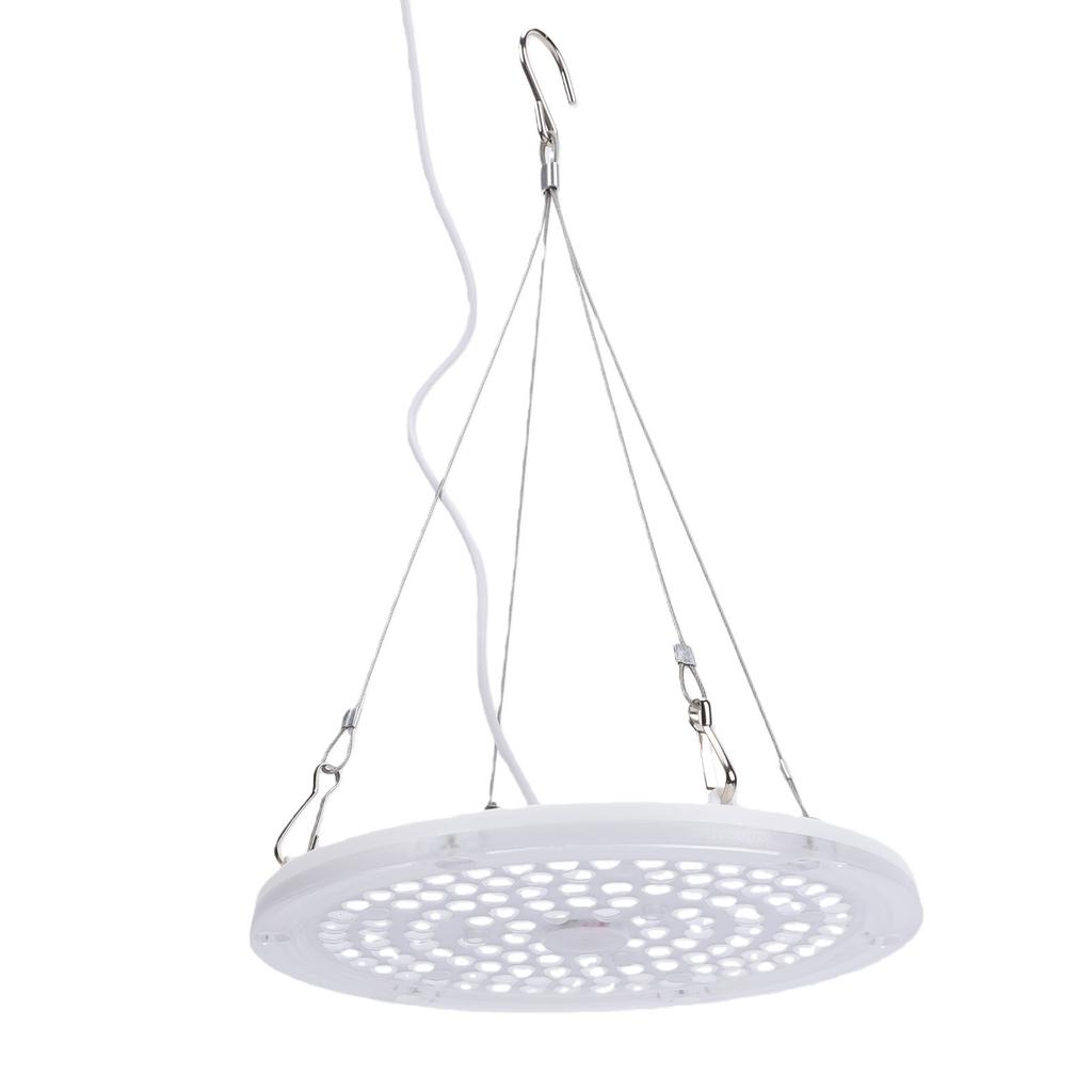 Plant Grow Light White 120 Beads 8W Full Spectrum Hanging Growing Lamp with 2H 4H 8H Timer 4 Dimmable Levels for Indoor