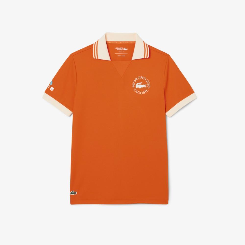 [Lacoste] Men's Miami Open Open Collar Short-Sleeve Polo Shirt DH0434-56G5QP
