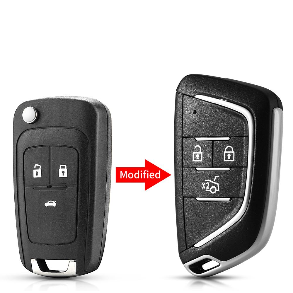 For Chevrolet Cruze Epica Lova Camaro Impala For Buick Modified Folding Case Fob 2/3/4/5 Button Flip Remote Car Key Shell