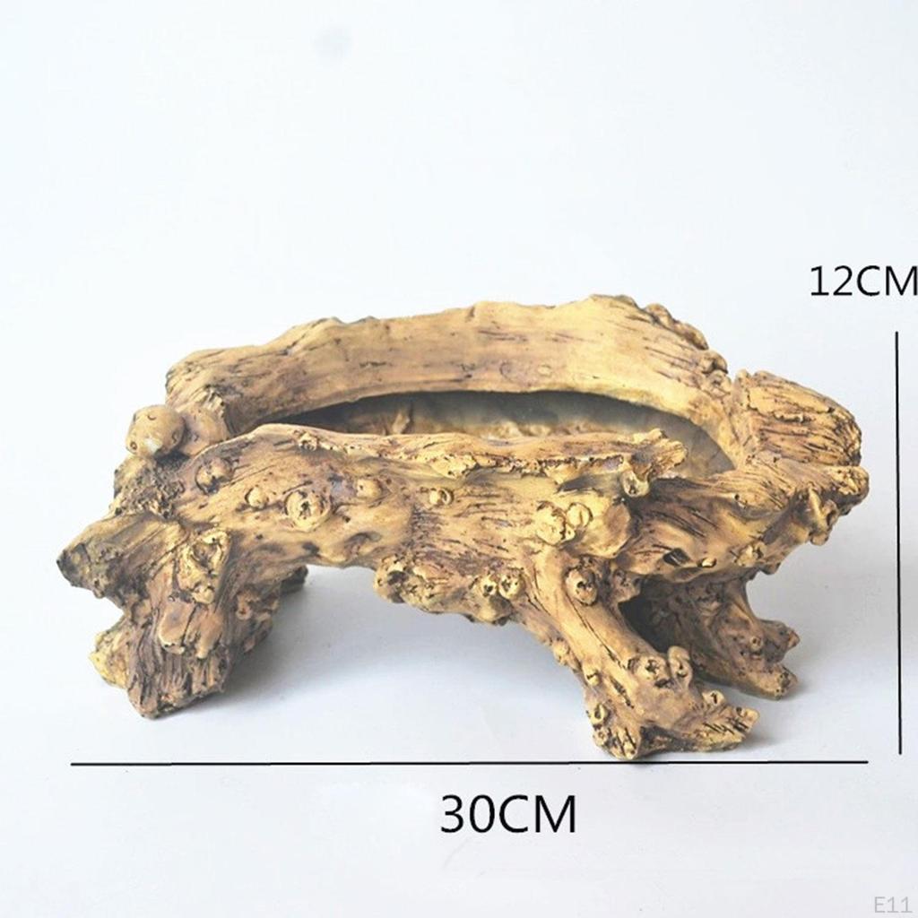 Artificial Driftwood Plante, Resin Flower Pot Container, Irregular for Outdoor