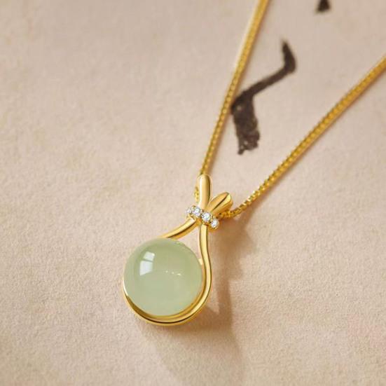 Bead Lucky Bag Rhinestones Women Inlaid Necklace Shining Pendant Adjustable Female Elegant Necklace Accessories