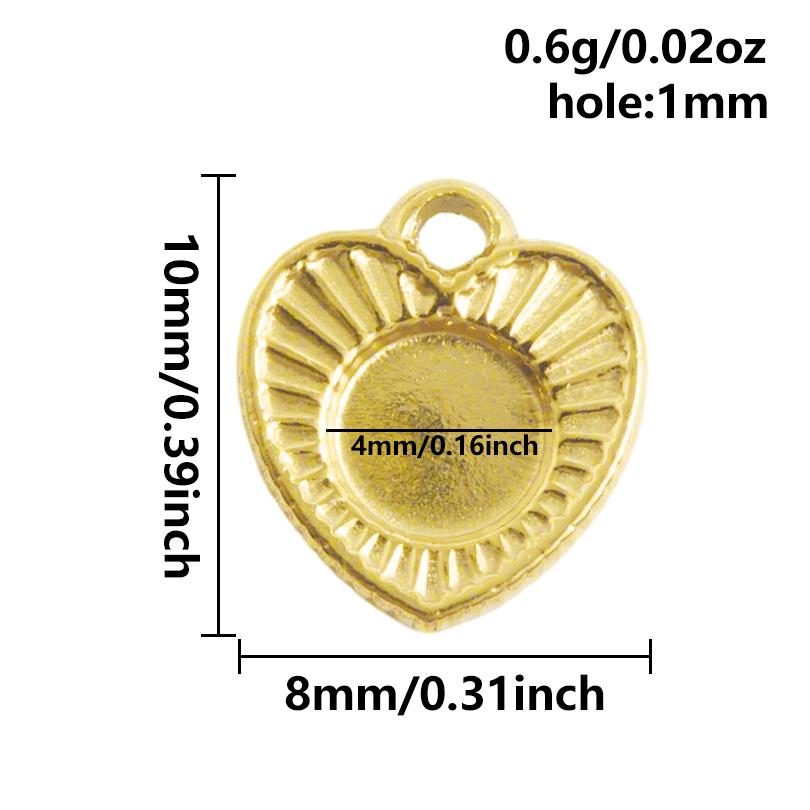 

5pcs Geometric Cabochon Base Setting Tray Blank PVD Charm Heart Cross Flower DIY Stainless Steel Pendant For Jewelry Making Bulk